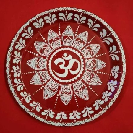 Aipan Art Pooja Thali 1 - Uttarakhand Haat