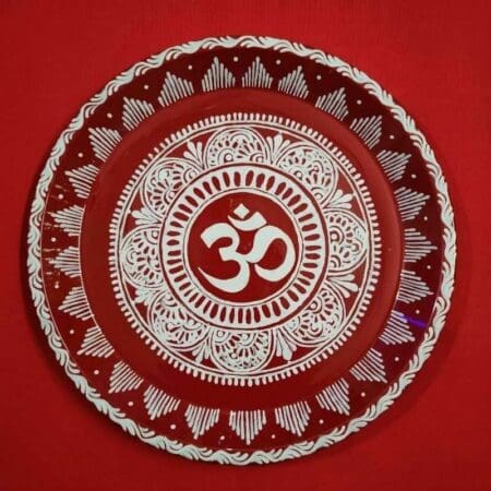 Aipan Art Pooja Thali 2 - Uttarakhand Haat