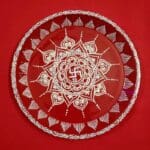 Aipan Art Pooja Thali 3 - Uttarakhand Haat