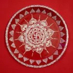 Aipan Art Pooja Thali 3 - Uttarakhand Haat