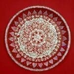 Aipan Art Pooja Thali 4 - Uttarakhand Haat