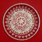 Aipan Art Pooja Thali 4 - Uttarakhand Haat