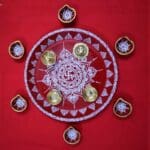 Aipan Art Pooja Thali Set 3 - Uttarakhand Haat