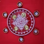 Aipan Art Pooja Thali Set 3 - Uttarakhand Haat