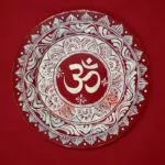 Aipan Art Pooja Thali 5 - Uttarakhand Haat