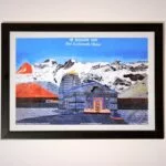 Framed Kedarnath Temple Painting Poster - Uttarakhand Haat