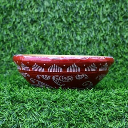 Aipan Art Earthen Haldi Bowl for Haldi Ceremony