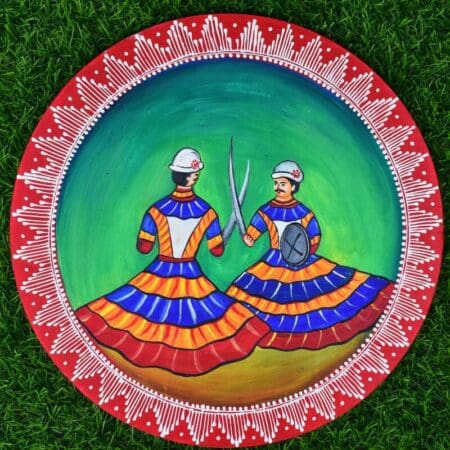 Choliya Dance Round Painting