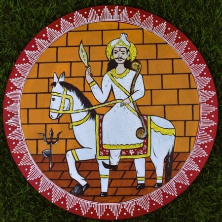 Golu Devta Round Painting