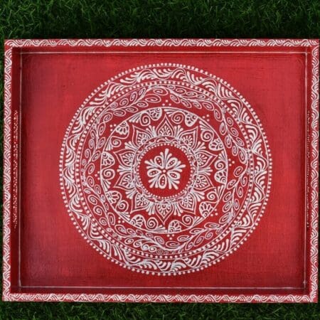 Aipan Art Wooden Serving Tray