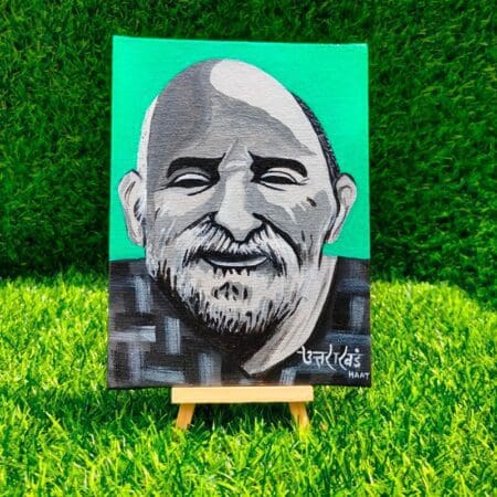 Neeb Karori Babaji Painting with Wooden Easel