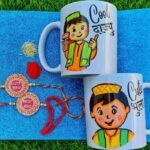 Aipan Art Rakhi Combo With Bhula Dajyu Mugs