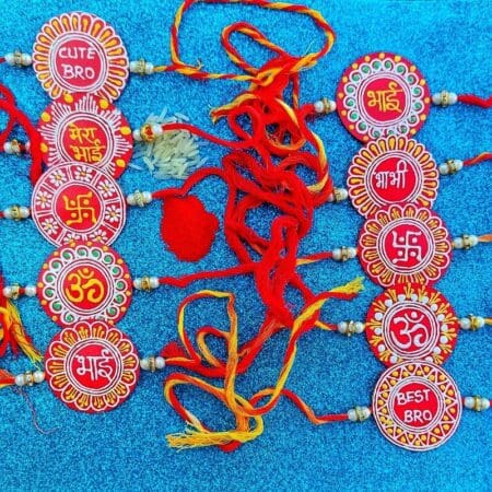 Aipan Art Rakhi Combo (Set of 10 Rakhi)