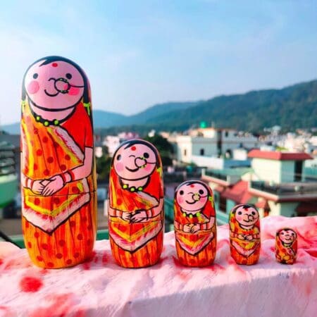 Handcrafted Pahadi Nesting Doll Set