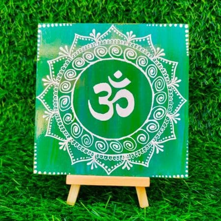 Aipan Art Om Painting With Wooden Easel