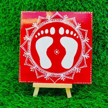 Aipan Art Lakshmi Charan Painting With Wooden Easel