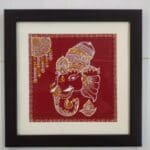 Handmade Aipan Art Sri Ganesh ji & Laxmi ji Photo Frame