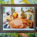Preparation to Welcome Groom in Village Painting With Wooden Frame
