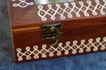 Kolam Inspired Hand Painted Sheesham Wood Spice Box - Image 5