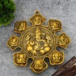 Brass Asthmukhi Ganesh
