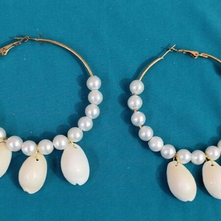 Shika White Pearl Earrings