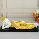 Golden White Lord Buddha Statue