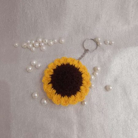 Handmade Sunflower Keychain