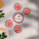 Aipan art inspired self-adhesive Acrylic mirrors with motivational quotes