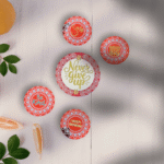 Aipan Art Inspired Self-Adhesive Acrylic Mirrors with Motivational Quotes