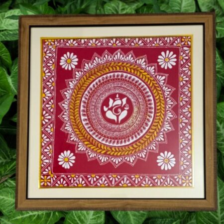 Aipan Ganesh Ji Wall Hanging Frame