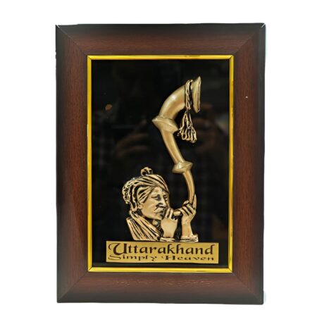 2.5D Ransingha Uttarakhand Traditional Musical Instrument Frame – Echo the Timeless Melody of the Hills