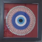 Aipan Art Evil Eye Painting | Wooden Frame Wall Hanging