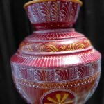 Handcrafted aipan kalash-Traditional Uttarakhand Art for pooja