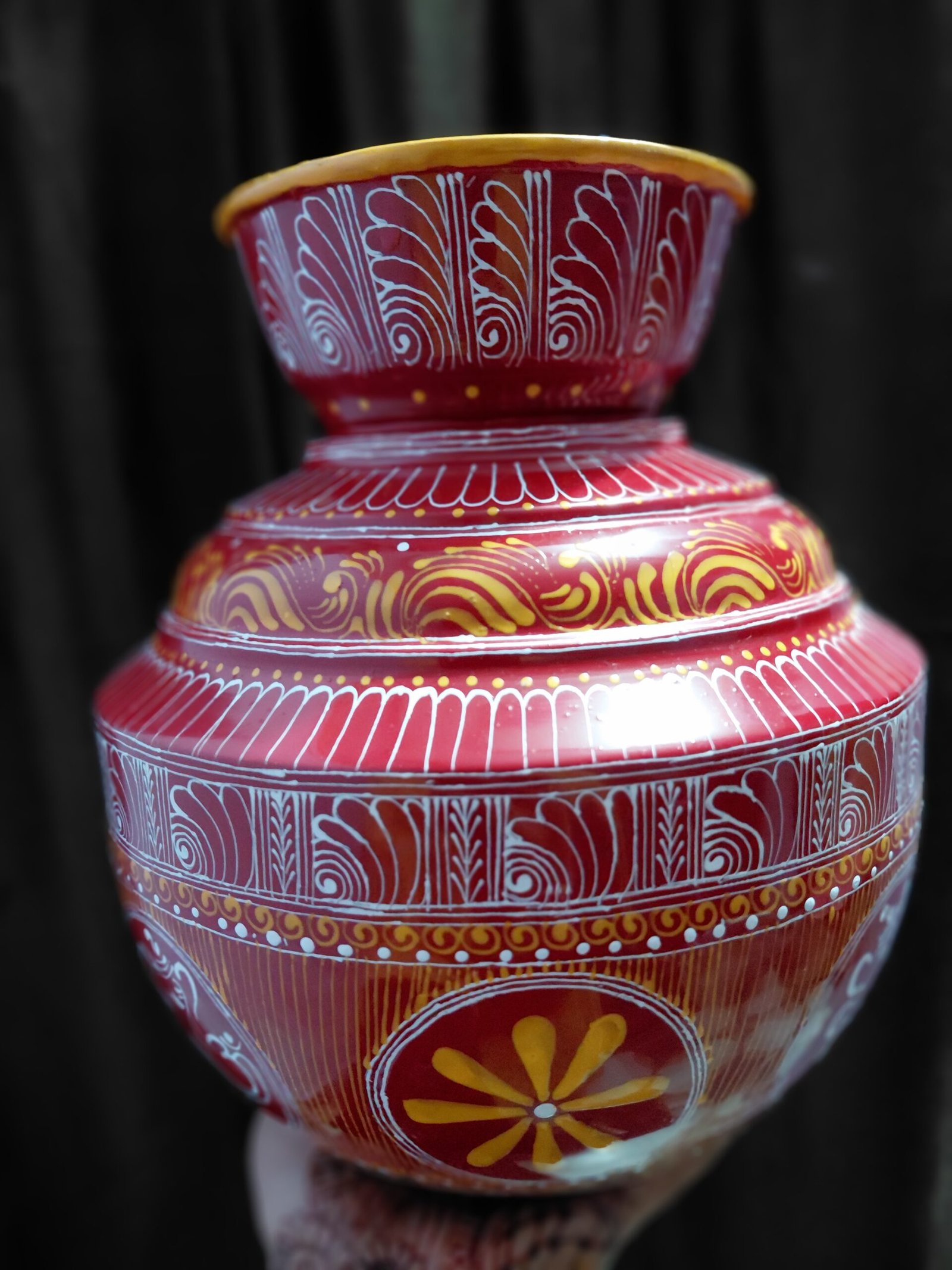 20260412_191806 Handcrafted aipan kalash-Traditional Uttarakhand Art for pooja - Image 1