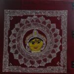 Handmade Maa Durga Aipan Wall Hanging | Traditional Kumaoni Art |