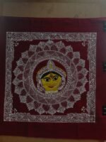 Handmade Maa Durga Aipan Wall Hanging | Traditional Kumaoni Art |