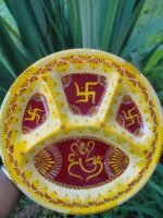 Handcrafted Aipan Ganesh Pooja Thali