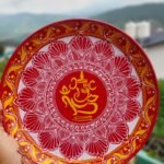 🌺 Handmade Uttarakhand Aipan Ganesh Pooja Thali