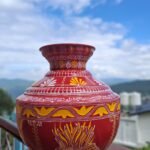 Traditional Handmade Aipan Copper Kalash for Pooja