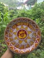 Handmade Aipan Art Decorative Pooja Thali Set for Karwachauth - Image 2