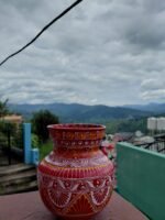 Handcrafted Aipan Art Mini Copper Kalash | Traditional Uttarakhand Pooja Kalash - Image 2