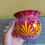 ✨ Aipan Art Hand-Painted Lota – Traditional Uttarakhandi Design