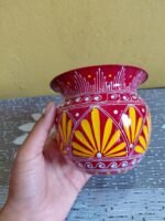 ✨ Aipan Art Hand-Painted Lota – Traditional Uttarakhandi Design