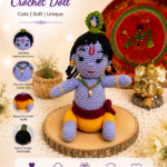Handmade crochet Krishna idol