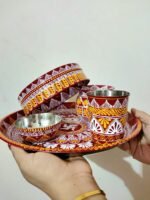 Aipan Karwa Chauth Thali Set 12 inch - Image 3