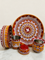 Aipan Karwa Chauth Thali Set 12 inch