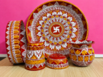 Aipan Karwa Chauth Thali Set 12 inch - Image 4