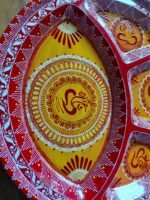 पारंपरिक ऐपण पूजा थाली | शुभ ॐ एवं गणेश जी डिज़ाइन - Image 2